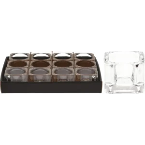 Portavelas de cristal 5x3,2 cm