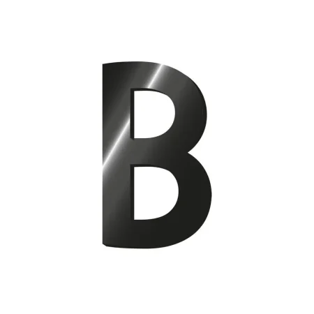 Letra B adhesiva de metal