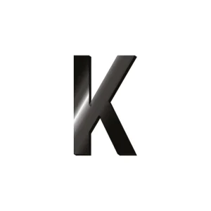 Letra de metal autoadhesiva K