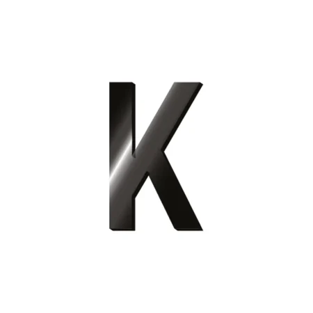 Letra de metal autoadhesiva K