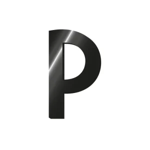 Letra P adhesiva de metal