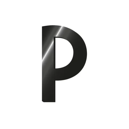 Letra P adhesiva de metal