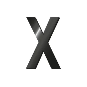 Letra X adhesiva de metal