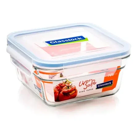 Contenedor de vidrio cuadrado 900ml