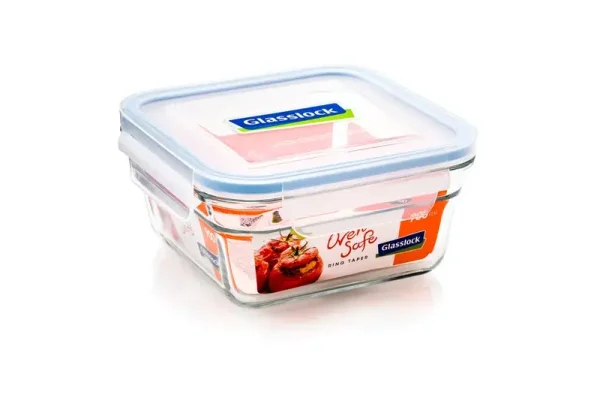 Contenedor de vidrio cuadrado 900ml