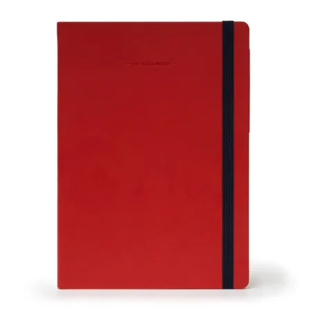 Cuaderno grande de rayas color rojo