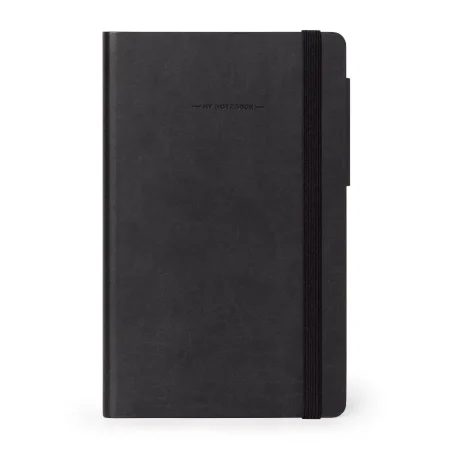 Cuaderno mediano de rayas color negro