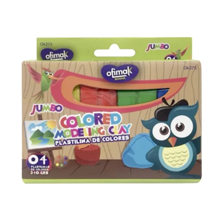 Plastilina jumbo 4 colores