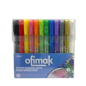 Marcador acr?lico con v?lvula 12 piezas