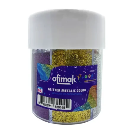 Escarcha 6 colores dispensador 80 grs colores met?licos