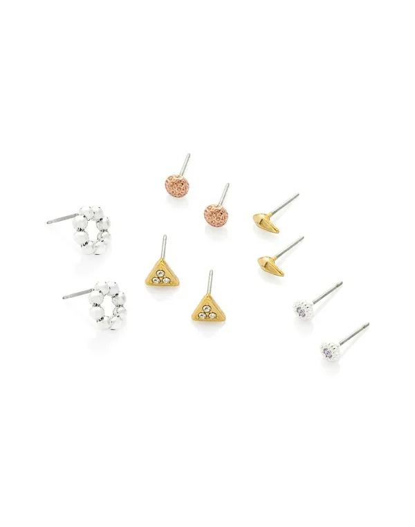 Set de cinco pares de zarcillos peque?os