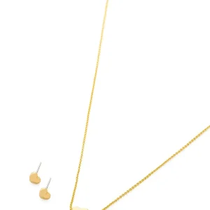 Set de collar y zarcillo de corazon