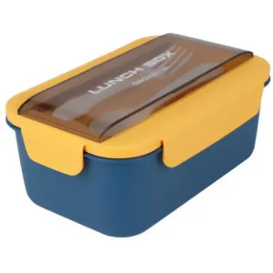 Contenedor de alimentos con cuchara y tenedor 21x13,6x8,6 cm