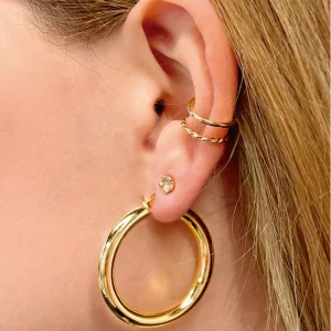 Aretes medianos brillantes