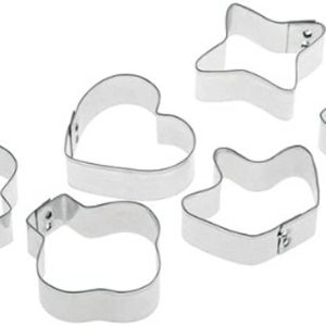 Cortador de galletas acero inoxidable 6 piezas 2 x 2 x 23,5cm