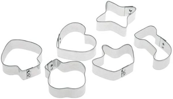Cortador de galletas acero inoxidable 6 piezas 2 x 2 x 23,5cm