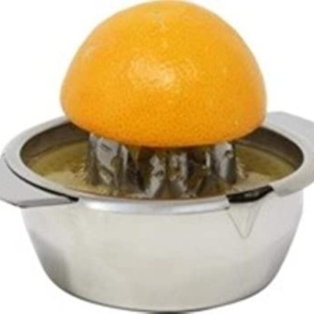 Exprimidor de cítricos con cubeta de acero inoxidable 23,5 x 2 x 2cm
