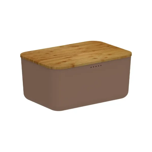 Contenedor con tapa de bambu 33,5x23x26 cm