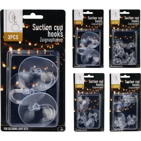 Set de 4 ventosas con gancho para accesorios 3x 6cm