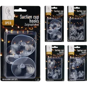 Set de 4 ventosas con gancho para accesorios 6x 4,2cm