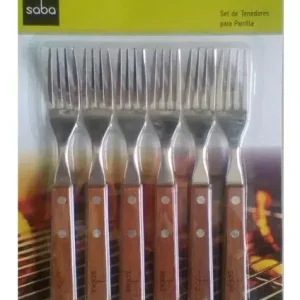 Juego de 6 tenedores para parrilla
