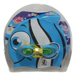 Combo de lentes y gorro de natación infantil