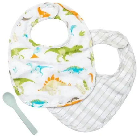 Babero de tela con cuchara